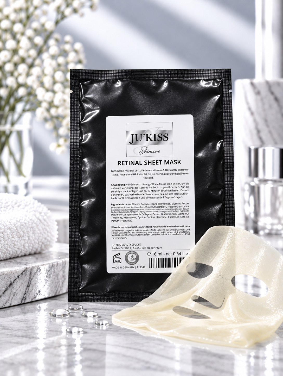 Retinal Sheet Mask – Anwendung und Textur